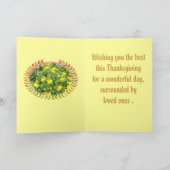 だれでものための感謝祭カード シーズンカード (内部)