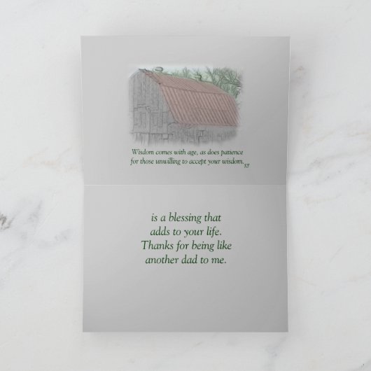 だれでものための義父カード変更は引き起こります サンキューカード (内部)