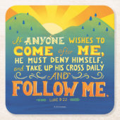 だれでも私の後で来たければ スクエアペーパーコースター (正面)