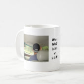 だれはかですだれか。それはLありましたりまたはそれMです コーヒーマグカップ (正面左)