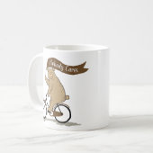 だれもくま、おもしろいな、動物のユーモアを気にしません コーヒーマグカップ (正面左)