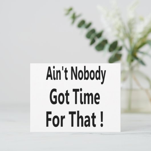 だれもそのミームの得られた時間ありません ポストカード (スタンド正面)