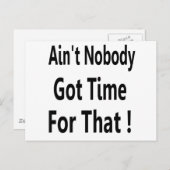 だれもそのミームの得られた時間ありません ポストカード (正面/裏面)