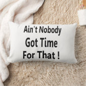 だれもそのミームの得られた時間ありません ランバークッション (ブランケット)