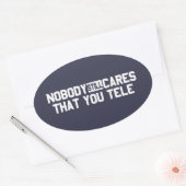 だれもまだこと遠い気になりません 楕円形シール (封筒)