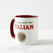 だれもイタリア人よりよく調理しません マグカップ (正面左)