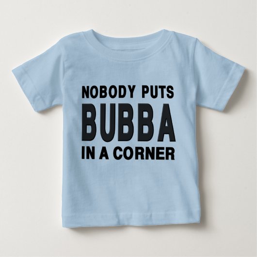だれもコーナーにBUBBAを置きません ベビーTシャツ (正面)