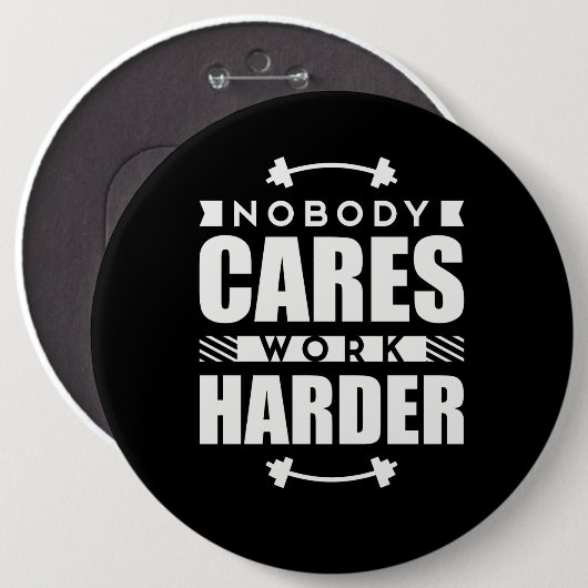 だれも仕事のやる気を起こさせるな引用文をより懸命に気にしません 缶バッジ (正面&裏面)