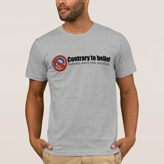 だれも何でも負いません Tシャツ (正面)