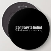 だれも何でもTシャツを負いません 缶バッジ (正面&裏面)