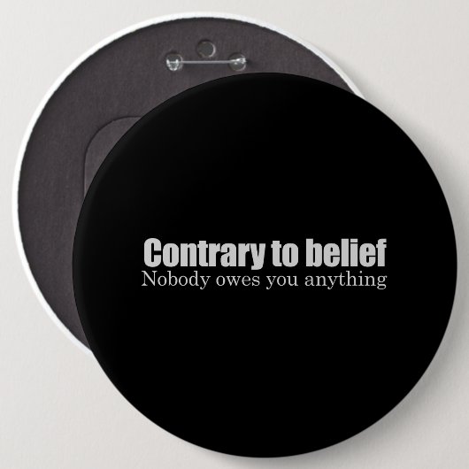 だれも何でもTシャツを負いません 缶バッジ (正面&裏面)