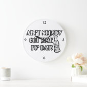 だれも得られた時間Fo Datありません ラージ壁時計 (ホーム)