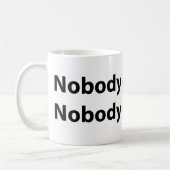 だれも所有しませんし、負いません コーヒーマグカップ (左)