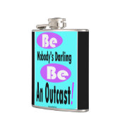 だれも最愛の6個のozの黒及びティール（緑がかった色）色のフラスコあって下さい フラスク (左)