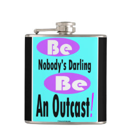 だれも最愛の6個のozの黒及びティール（緑がかった色）色のフラスコあって下さい フラスク