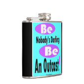 だれも最愛の6個のozの黒及びティール（緑がかった色）色のフラスコあって下さい フラスク (右)