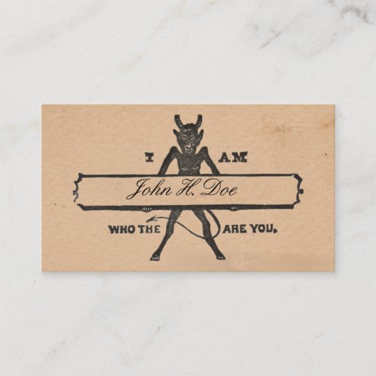 "だれを悪魔が"ビクトリアンなテレホンカードV1であるか コーリングカード (正面)