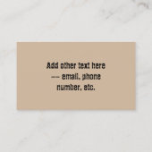 だれを悪魔はですか。 名刺 (裏面)