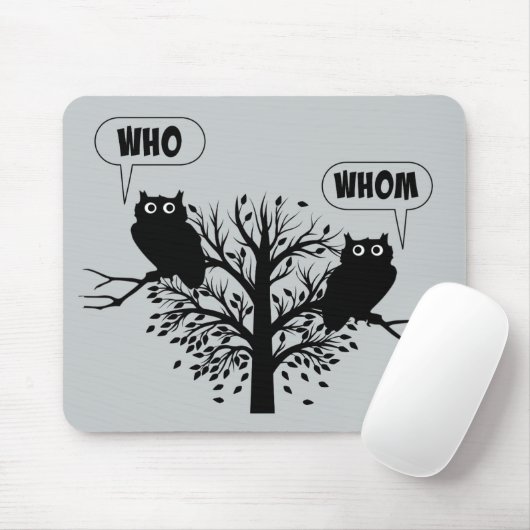 だれ文法ユーモアのフクロウか マウスパッド (マウス)