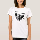 だれ文法ユーモアのフクロウか Tシャツ (正面)