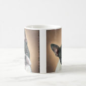 だれ私ボストンテリアのマグか コーヒーマグカップ (中央)