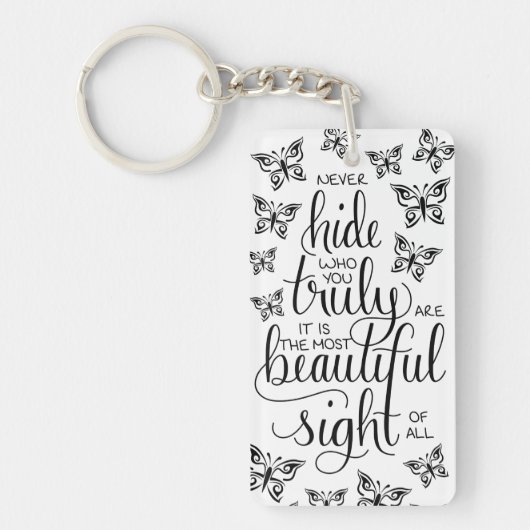 だれ美しいか、蝶キーホルダー キーホルダー (正面)