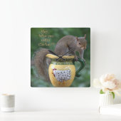 だれcallinの鶏か。 スクエア壁時計 (ホーム)