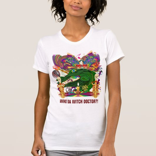 だれDaのまじない師わにの前部まじない師背部か Tシャツ (正面)