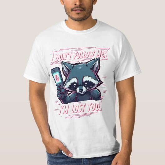 「だ失ったけども一人でおもしろいはいかん Tシャツ (正面)