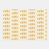 ちいさなクマ、テディベア、誕生日、ベビーシャワー、 ラッピングペーパーシート (正面3)