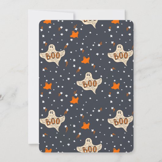 ちいさなブー |ハロウィーンのベビーシャワー 招待状 (裏面)