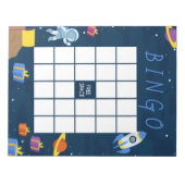 ちいさな宇宙飛行士ベビーシャワービンゴゲーム ノートパッド (正面)