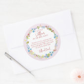 ちいさな山花が途中で来てくれてありがとう ラウンドシール (封筒)