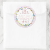 ちいさな山花が途中で来てくれてありがとう ラウンドシール (バッグ)