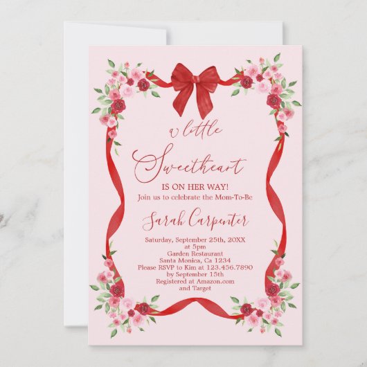 ちいさな恋人が道を進んでいる 招待状 (正面)