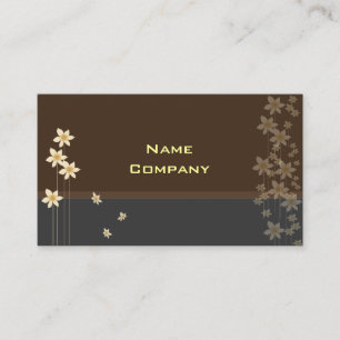 ちっちゃいクリームの花のプロフィールカード 名刺