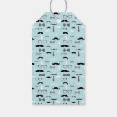 ちっちゃい人ありがとうタグ、青、黒、蝶ネクタイ ギフトタグ (裏面)