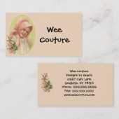 ちっぽけなオートクチュールの子供の衣服の名刺 名刺 (正面/裏面)