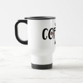 ちっぽけなコーヒー(1粒の)豆-白い旅行または通勤者のコップ トラベルマグ (左)