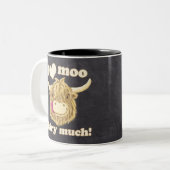 ちっぽけなHamishは毛深いMooを大いに愛します! ツートーンマグカップ (正面左)