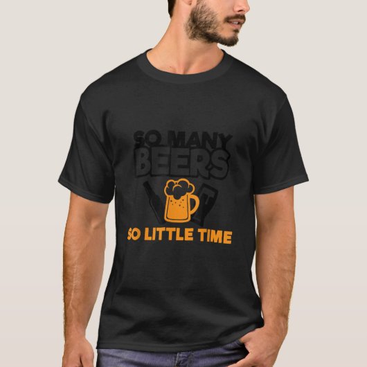 ちっぽけなTシャツがビールを飲む人が多い Tシャツ (正面)