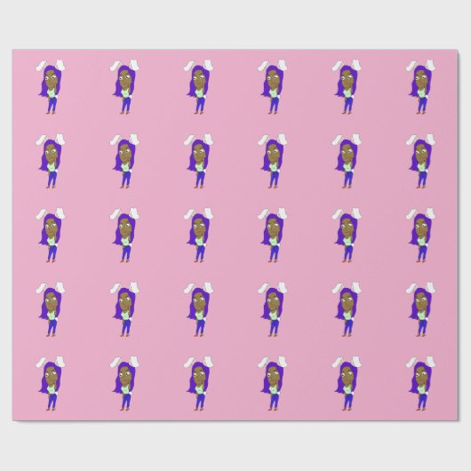 ちびうさぎ女子 ラッピングペーパー (フラット)