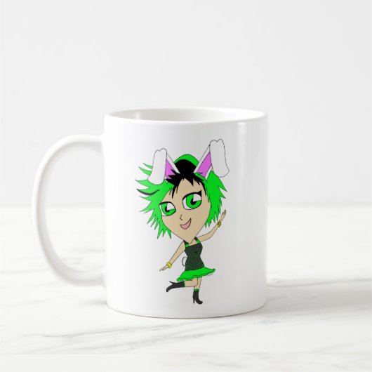 ちびうさぎ娘 コーヒーマグカップ (左)