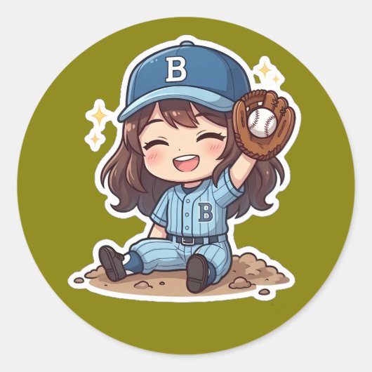 ちびっ子野球エディション - 勝利のキャッチ ラウンドシール (正面)