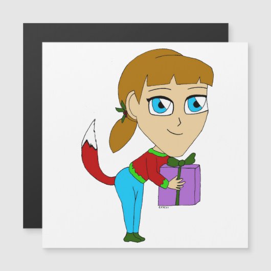 ちびの狐の少女 (正面/裏面)