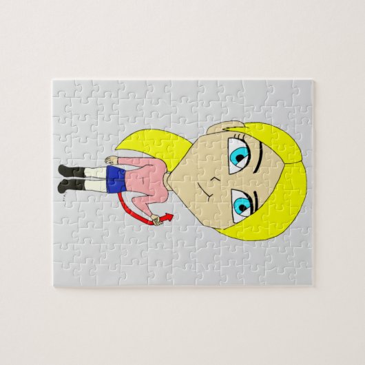 ちびの「悪い」少女 ジグソーパズル (横)