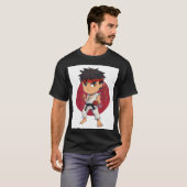 ちびキャラの放浪武術家 Tシャツ (正面フル)