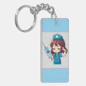 ちびキャラ看護師 - 医療パワー キーホルダー (正面左)