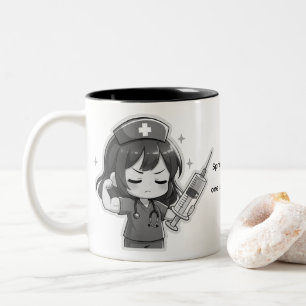 ちびキャラ看護師 - 医療パワー ツートーンマグカップ