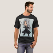 ちびキャラ 銀髪の抗ヒーロー  Tシャツ (正面フル)